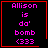 Four identical display pink text on black with red borders; two have a red heart symbol, two have a red starburst symbol