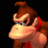 4-frame animated contact sheet of Donkey Kong's face showing subtle expression changes across frames on a black background.