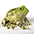 Pixelated frog icon with green and brown coloring on white background, next to cyan background with pixelated text reading "SuGaR BoBii iS ThE BeSt!!"
