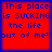 Red background with blue text reading 'This place is SUCKING the life out of me!' in four identical arranged in a