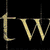 Golden text 'twiligh' and 't' on black background with a small inset image of a person with curly brown hair in a white shirt.
