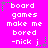 A bright pink background displays repeated text in white pixelated font with green and gray star-like symbols scattered around.