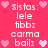 Pixelated pink background with white text and heart symbols arranged in a pattern