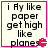 Four identical display pixelated text "i Ay like paper get high like planes" with a pink border and small pink icon, each containing the same static content