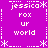 Static pixel art icon with purple background displaying repeated white text and symbols in a pattern