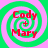 Four identical green and pink spiral icons with red text reading "Cody + Mary" arranged in a