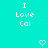 Pixelated text and heart symbols on a cyan background with white lettering.