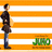 A pixelated image of a person standing against orange and white stripes with green text reading 'JUNO' below.