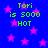 Blue background with pink stars and green text reading 'Tori is 5000 HOT' repeated across the image.