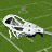 sports equipment on green field background with motion blur effects