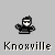 Pixelated icon of a figure in black attire with white face and red tie, next to an MTV logo on a light background.