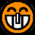 Six circular pixelated icons with smiling faces in orange, teal, blue, yellow, pink, and purple arranged in two on a black background