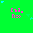 Green background with pink text 'Emily Rox' and light blue stars; gray rectangle in bottom-right corner.