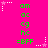 A static image with a bright pink background featuring green text and white/pink star icons arranged in a pattern