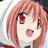 Pixelated anime-style character with pink hair and red eyes on left, black background with white text "Anime IM" and signature on right in a 2x1 contact sheet layout.