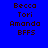 Blue background with dark brown text listing names and 'BFFS' in three , where one 's 'Amanda' and 'BFFS' text is highlighted by a green rectangular block