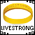 Animated sequence of yellow wristbands with 'LIVESTRONG' text, alternating between black and yellow border designs.