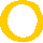 Yellow and gold circular rings arranged in a pattern on gray background, with varying orientations including upright, tilted, and side views