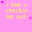 A pink background with yellow text reading "i saw u checkin me out!" and scattered purple stars, with a gray rectangle in the bottom-right corner.