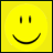 A 5x5 contact sheet of static yellow smiley face icons with black outlines and features, each labeled "Smile" in light gray text above the icon.