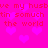 A static image with a bright pink background featuring repeated pixelated text and heart shapes.