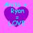 Four identical pixelated heart-shaped icons with cyan text on a pink background, each displaying "Anita + Ryon = LOVE".