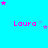 A static image with a bright cyan background, pink text reading "Laura," and scattered small stars in purple and light blue.