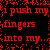 A pixelated red text animation on a black background with visible digital distortion effects.
