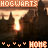 Pixelated icon with 'HOGWARTS' text at top, large glowing 'T' in center, and 'HOME' text with heart symbols at bottom.
