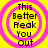 Yellow background with pink concentric circles and black text reading "This Better Reak You Out" in four identical quadrants.