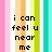 Pixelated text on a striped background with vertical pink, white, orange, yellow, and cyan stripes; the lower right corner is solid gray.
