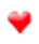 Red heart-shaped icon with gradient shading, displayed in two sizes side-by-side on white background.