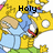 Pixelated cartoon character with yellow hair, blue shirt, and red tie; text above head changes from 'Holy' to 'shax'