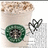 Pixelated image of a Starbucks drink with whipped cream and chocolate sprinkles, accompanied by text expressing love for the brand.