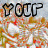 Animated icon displays 'YOUR MOM' text with heart-shaped lettering over a blurred floral background, transitioning between two states.