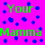 Pixelated green text 'Your Mamma' on bright pink background with scattered blue cross-shaped pixels.