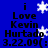 Blue background with black text reading "i Love Kevin Hurtado 3.22.09(:" and white snowflake icons in pixelated style.