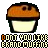 Pixelated muffin icon with brown top and white base, repeated across with changing text colors beneath each instance