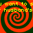 Four red and black spiral patterns arranged in a with yellow text repeating 'I want to s husband's' across the top and bottom