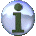 A silver spherical icon with a green lowercase 'i' symbol, shown in multiple views including front, side, and top angles.
