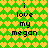 Green background with yellow heart pattern and black text reading "i love my megan" in two identical vertical