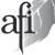Static grayscale icon featuring stylized lowercase 'afi' text with a decorative flourish on the 'f', set against a pixelated gray gradient background.