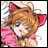 A pixelated anime-style character with brown hair and red cat ears on the left, next to a black background with white text "Anime IM" and a stylized signature on the right.