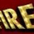 Golden 3D-rendered letters 'RE' on a dark red background with pixelated texture.