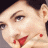 A pixelated close-up of a person's face with red lips and a small red mark near the ear, next to green text reading 'Original Icons .com' on a dark background.