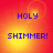 A four- of identical pixelated text on a red-orange gradient background with yellow circular highlights