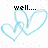 Pixelated blue heart outlines with black text on a white background, featuring three distinct text phrases across the composition.