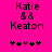 Pixelated text and symbols on a bright pink background with two variations of heart and star icons.