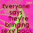 Pixelated text on a pink background with green light effects, displaying lyrics about friends and hearts.