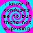 A static image with a blue and pink spiral background displaying the text "i know it confuses me to but thats not suprising" in black pixelated font.